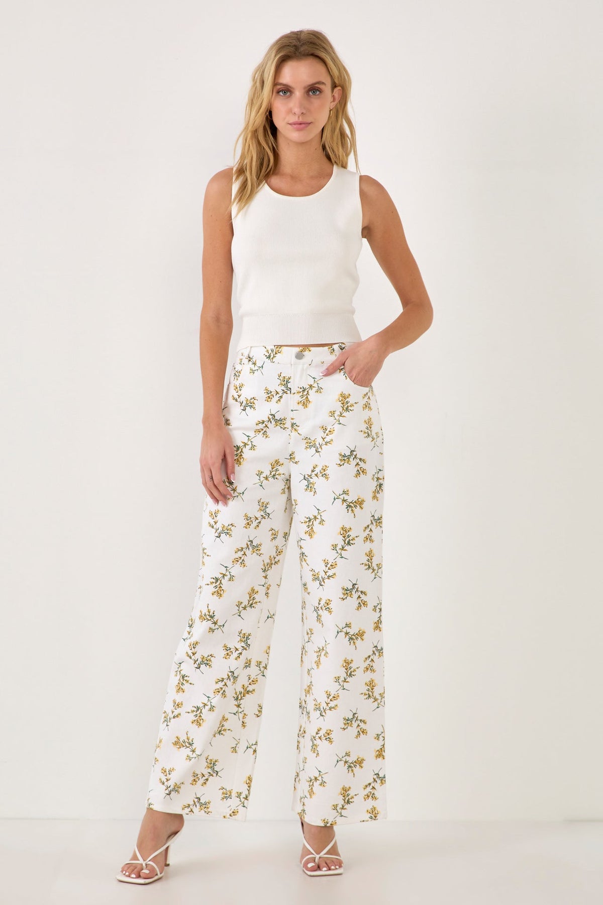 ENGLISH FACTORY - Floral Straight Leg Pants - PANTS available at Objectrare