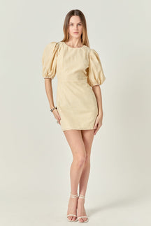 ENGLISH FACTORY - Metallic Plaid Mini Dress with Back Buttons - DRESSES available at Objectrare