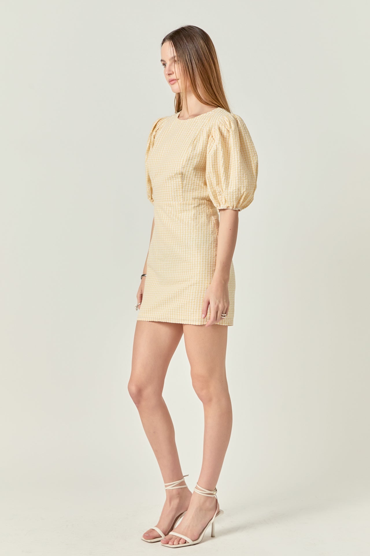 ENGLISH FACTORY - Metallic Plaid Mini Dress with Back Buttons - DRESSES available at Objectrare