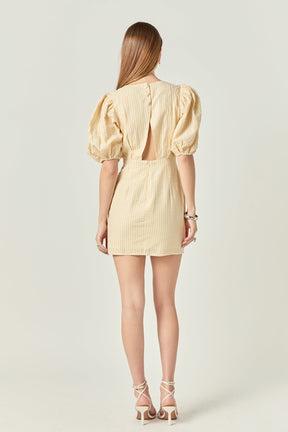 ENGLISH FACTORY - Metallic Plaid Mini Dress with Back Buttons - DRESSES available at Objectrare