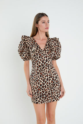 ENGLISH FACTORY - Leopard Mini Dress - DRESSES available at Objectrare