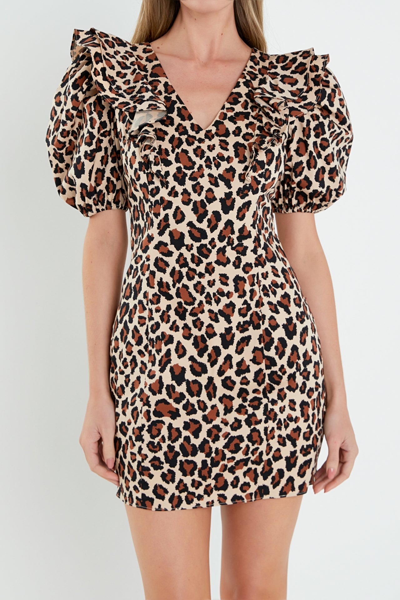 ENGLISH FACTORY - English Factory - Leopard Mini Dress - DRESSES available at Objectrare