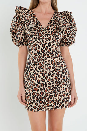 ENGLISH FACTORY - Leopard Mini Dress - DRESSES available at Objectrare