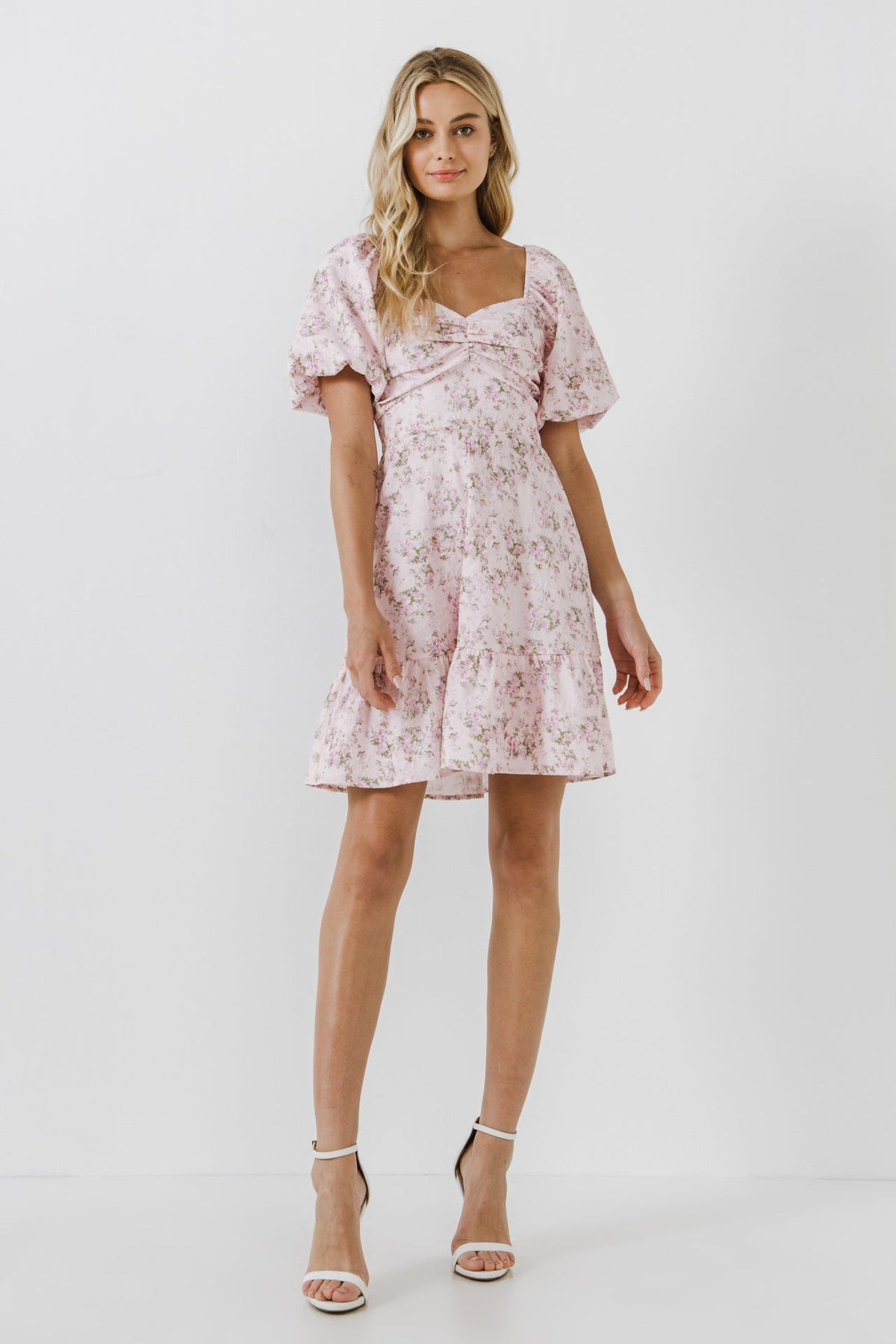 ENGLISH FACTORY - English Factory - Textured Floral Mini Dress - DRESSES available at Objectrare