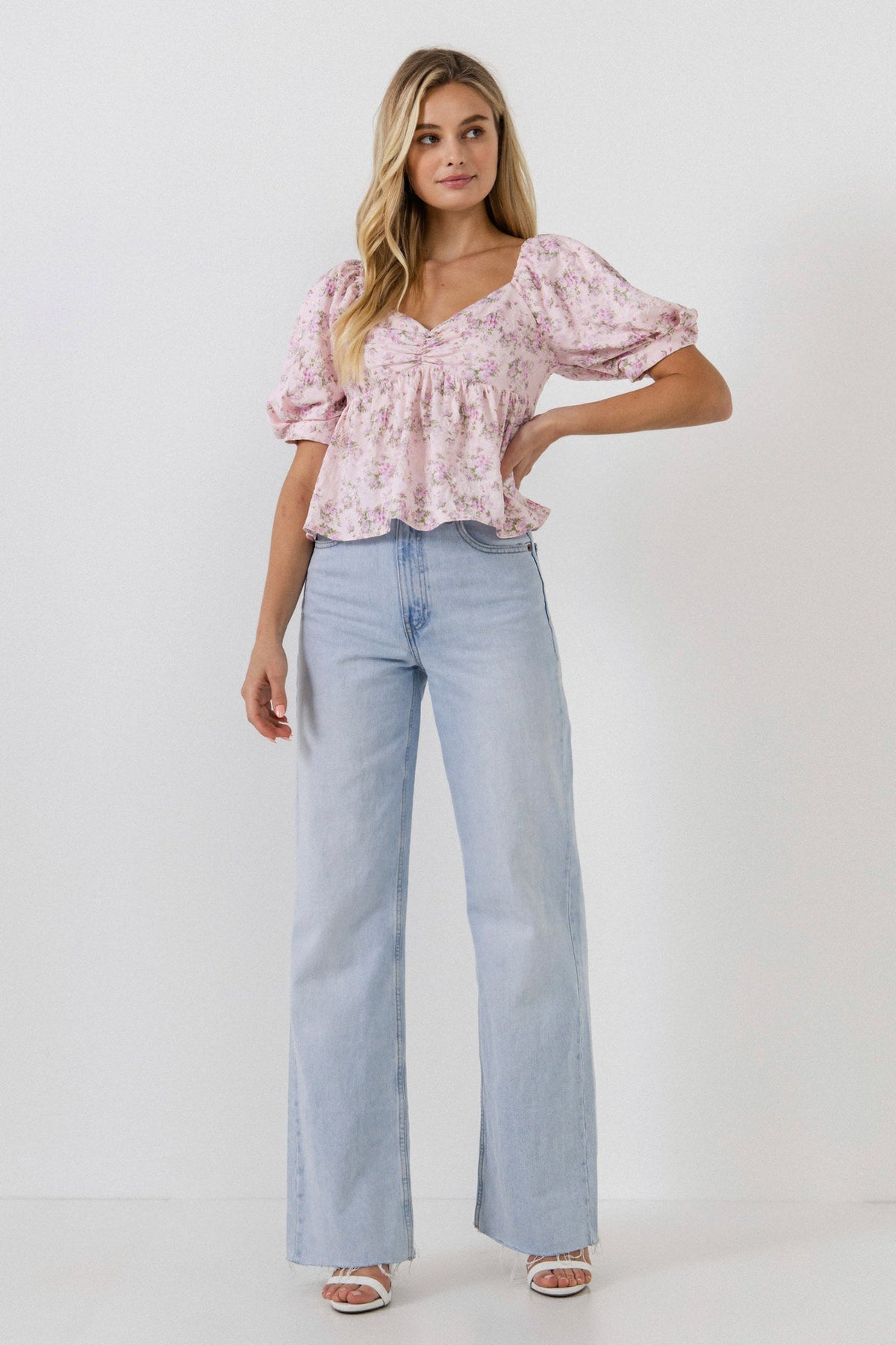 Textured Floral Top