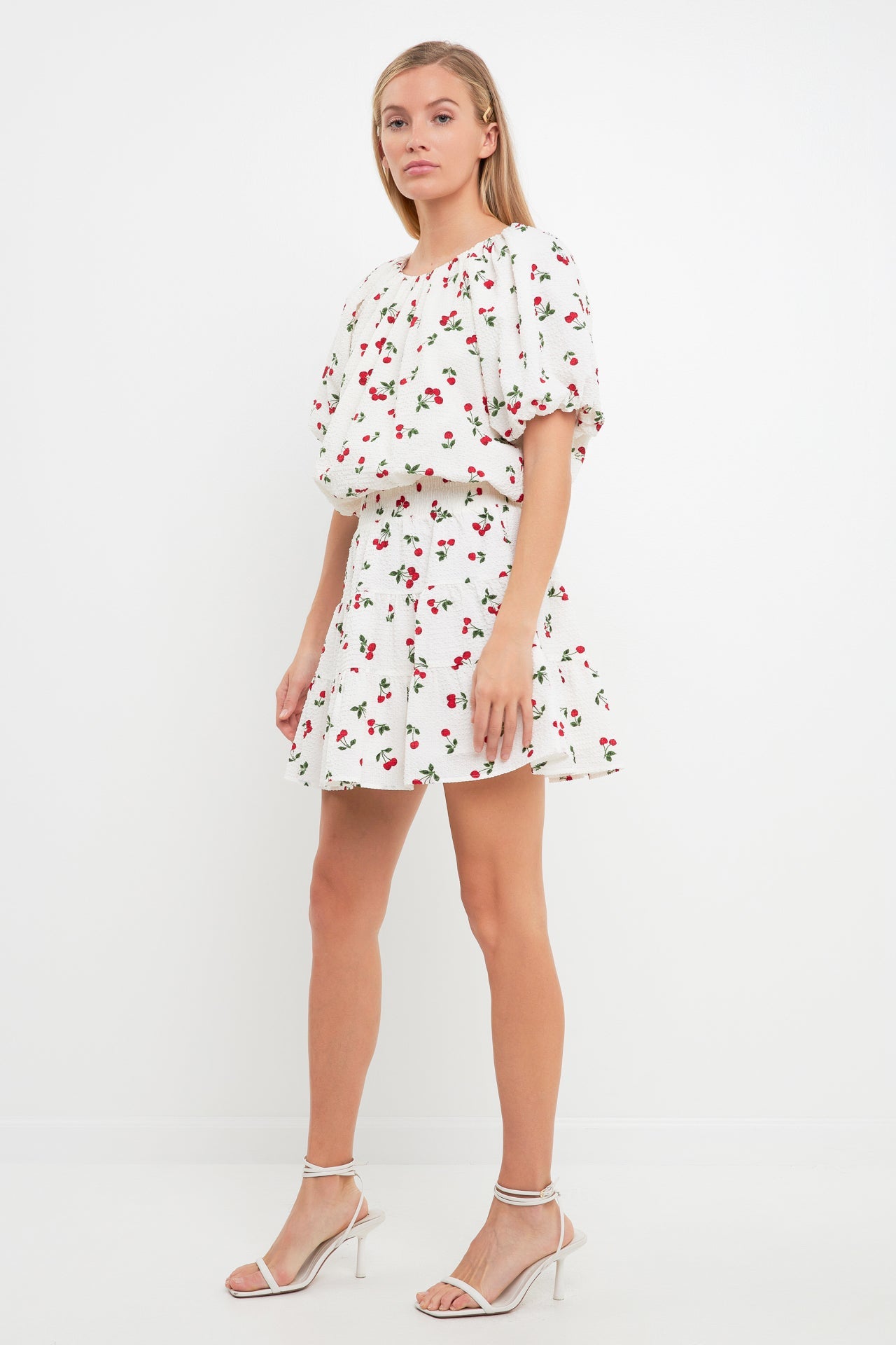 ENGLISH FACTORY - Cherry Print Voluminous Top - TOPS available at Objectrare