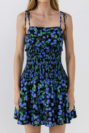 ENGLISH FACTORY - English Factory - Blueberry Print Mini Dress - DRESSES available at Objectrare