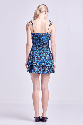 ENGLISH FACTORY - Blueberry Print Mini Dress - DRESSES available at Objectrare