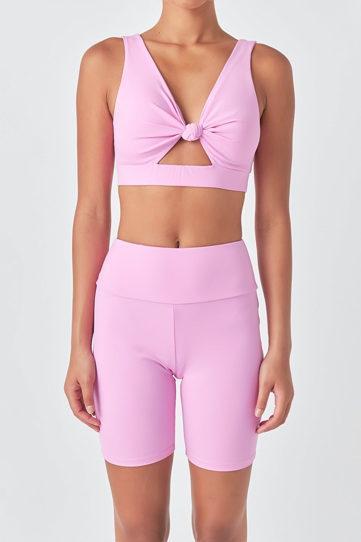 GREY LAB - Knotted Cut Out Tank Top - SPORTS BRA available at Objectrare