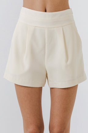 ENDLESS ROSE - Waist Band Detail Shorts - SHORTS available at Objectrare