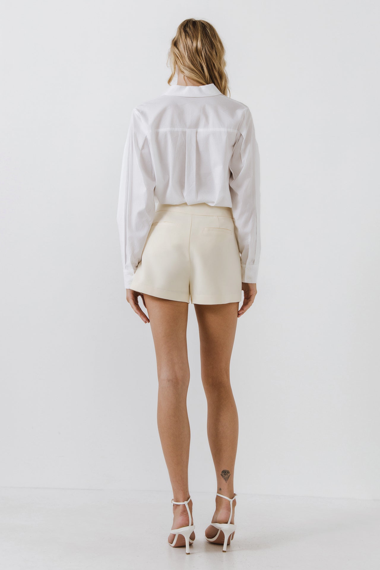 ENDLESS ROSE - Waist Band Detail Shorts - SHORTS available at Objectrare
