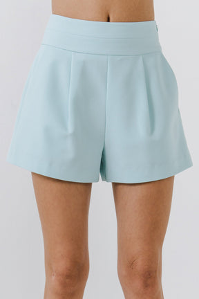 ENDLESS ROSE - Waist Band Detail Shorts - SHORTS available at Objectrare