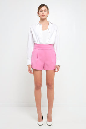 ENDLESS ROSE - Waist Band Detail Shorts - SHORTS available at Objectrare