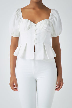 ENDLESS ROSE - Corset Top with Pleats - TOPS available at Objectrare