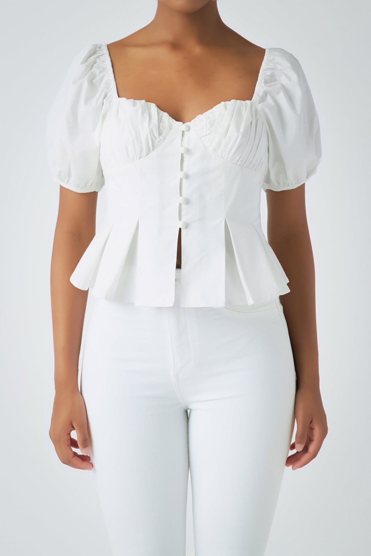 ENDLESS ROSE - Endless Rose - Corset Top with Pleats - TOPS available at Objectrare