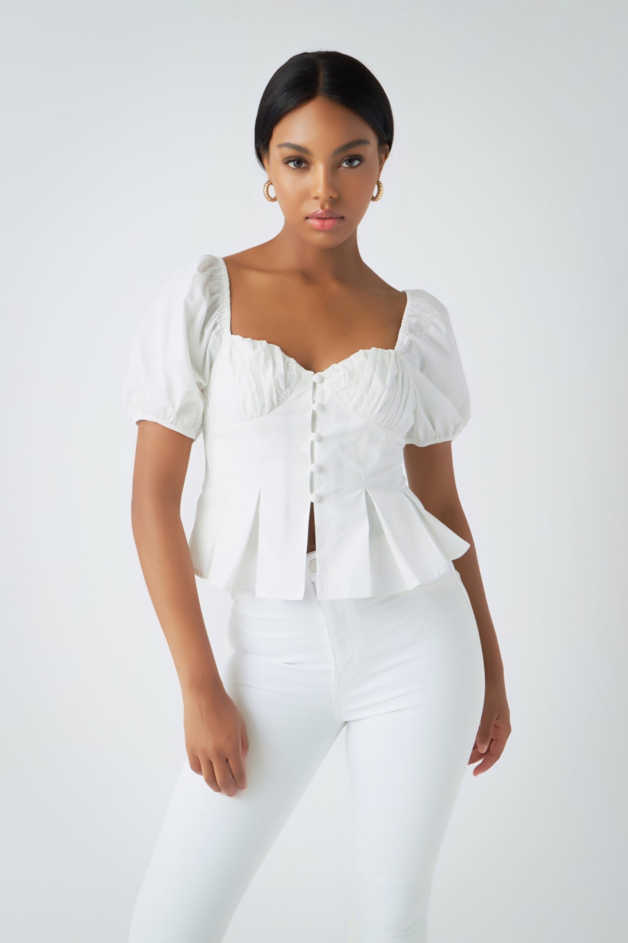 Corset Top with Pleats