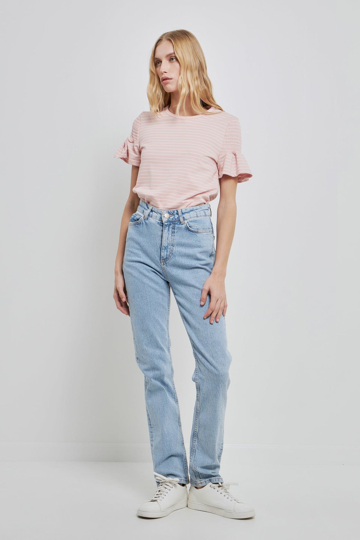 ENGLISH FACTORY - Smocked Stripe Top - TOPS available at Objectrare