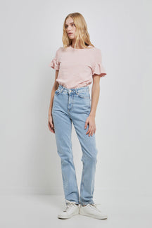 ENGLISH FACTORY - Smocked Stripe Top - TOPS available at Objectrare