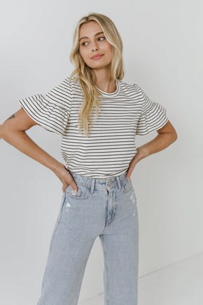 ENGLISH FACTORY - Smocked Stripe Top - TOPS available at Objectrare