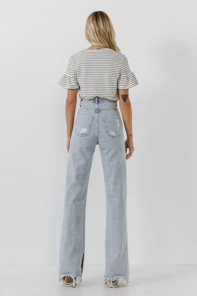 ENGLISH FACTORY - Smocked Stripe Top - TOPS available at Objectrare