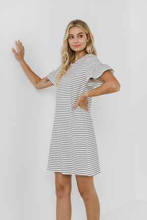 ENGLISH FACTORY - English Factory - Smocked Striped Mini Dress - DRESSES available at Objectrare