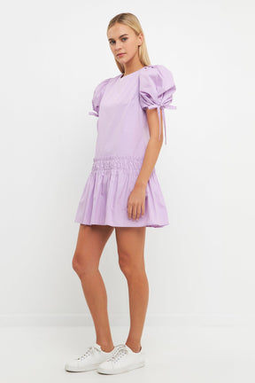 ENGLISH FACTORY - English Factory - Poplin Ruffle Dress with Tied Detail - DRESSES available at Objectrare