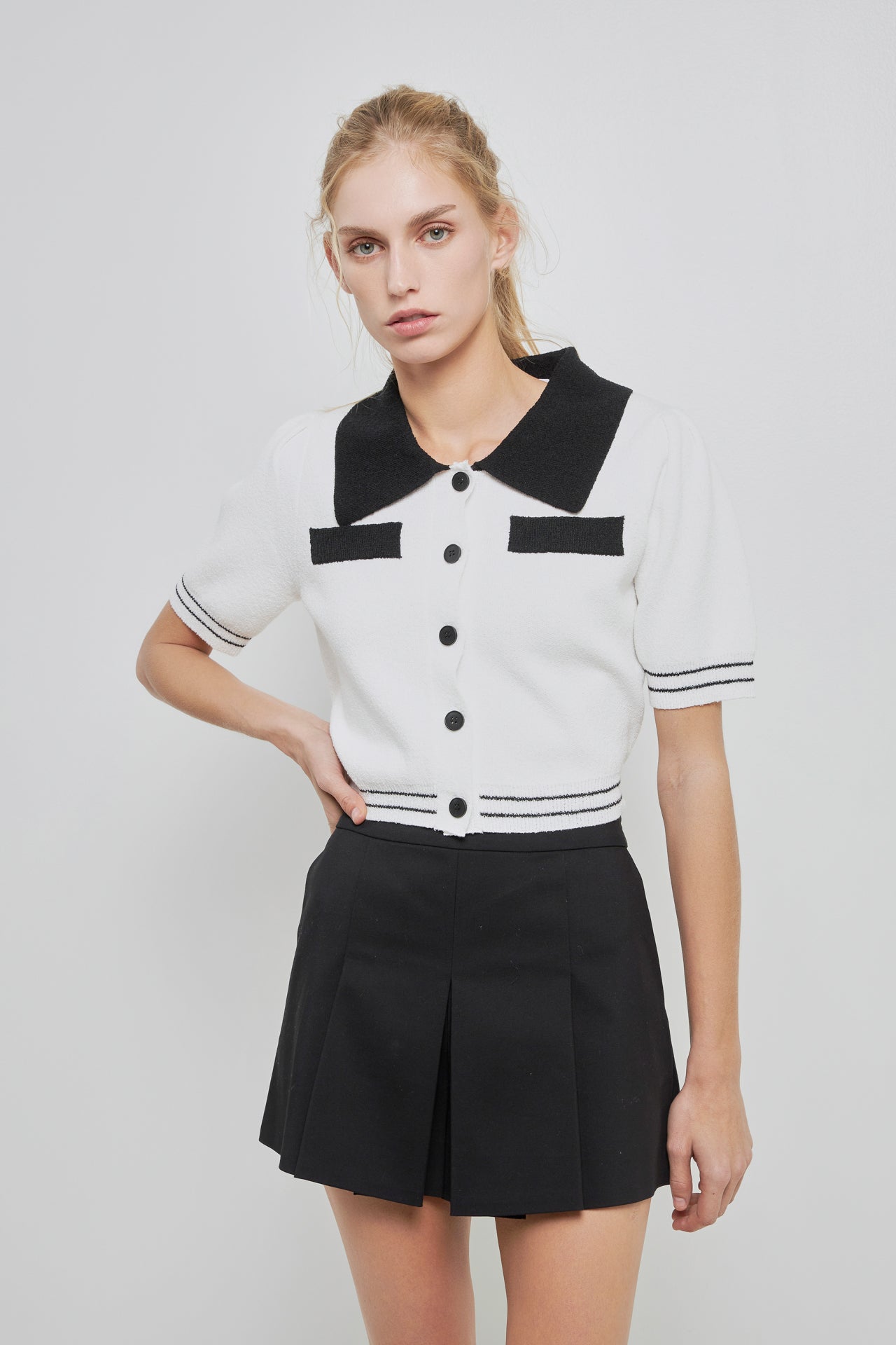 ENGLISH FACTORY - Contrast Cardigan - SWEATERS & KNITS available at Objectrare