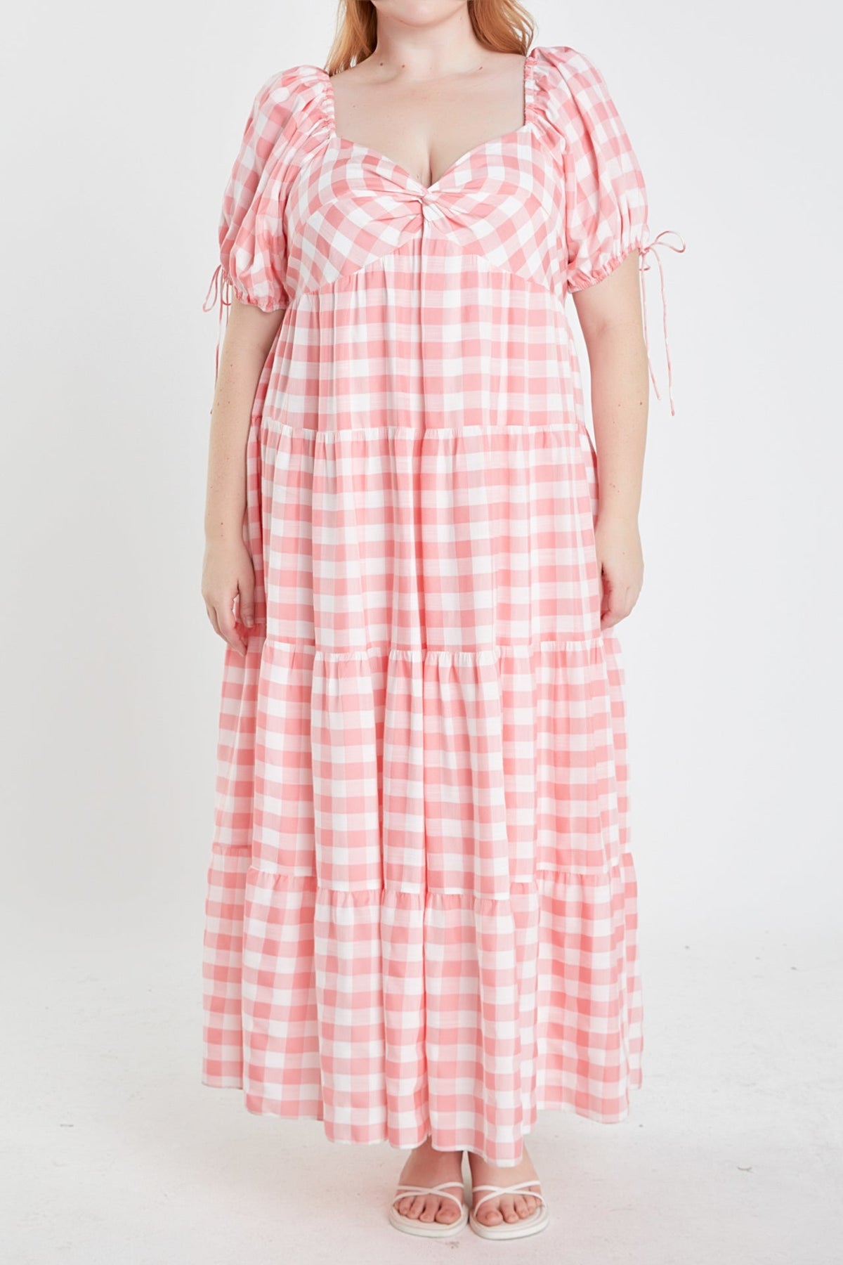 Knotted Gingham Dress
