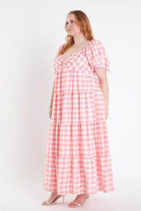 Knotted Gingham Dress