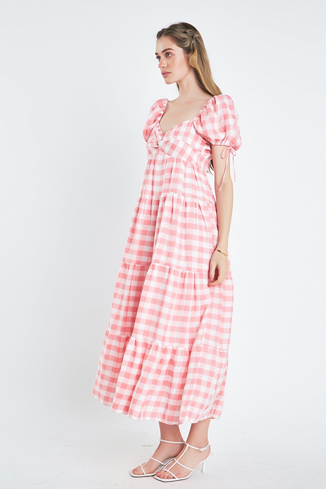 ENGLISH FACTORY - Knotted Gingham Dress - DRESSES available at Objectrare