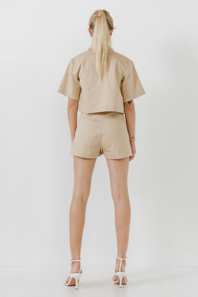 ENGLISH FACTORY - Cropped Cotton Shirts Jacket - JACKETS available at Objectrare