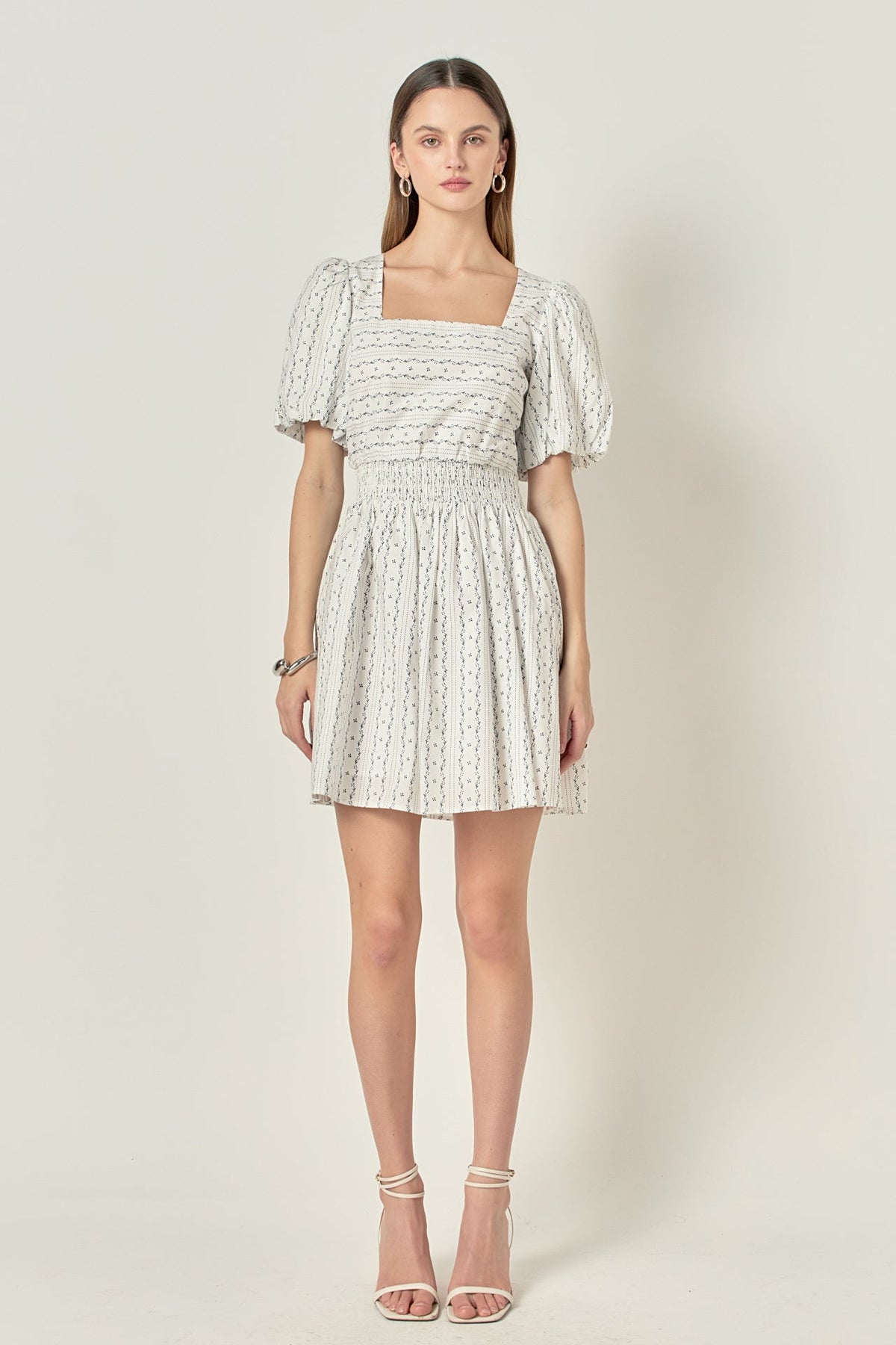 ENGLISH FACTORY - Floral Print Cotton Mini Dress - DRESSES available at Objectrare
