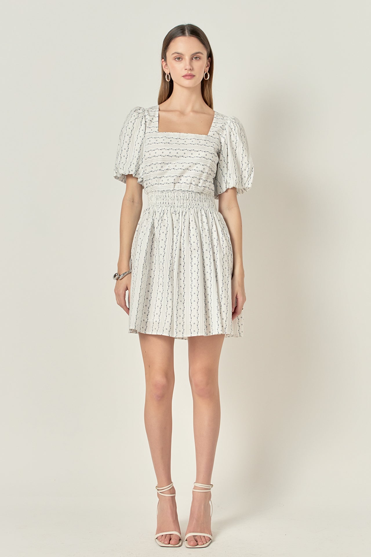 ENGLISH FACTORY - Floral Print Cotton Mini Dress - DRESSES available at Objectrare