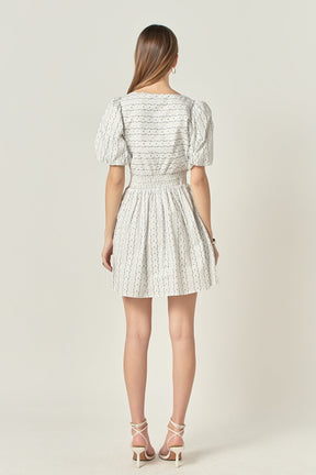ENGLISH FACTORY - Floral Print Cotton Mini Dress - DRESSES available at Objectrare