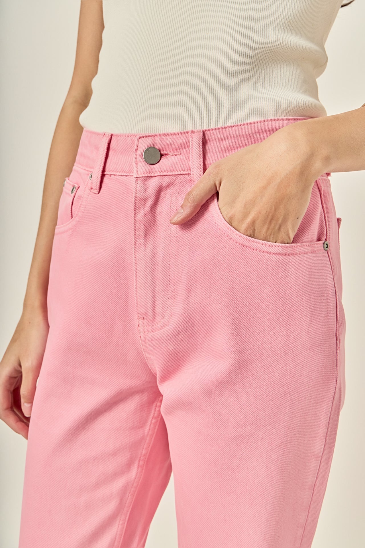 ENGLISH FACTORY - Color Full Length Wide Leg Jean - JEANS available at Objectrare