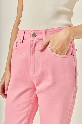 ENGLISH FACTORY - Color Full Length Wide Leg Jean - JEANS available at Objectrare