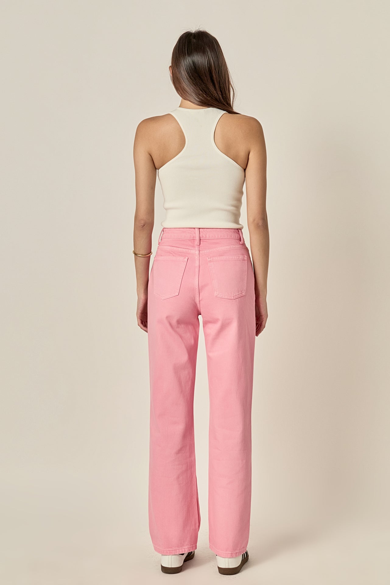 ENGLISH FACTORY - Color Full Length Wide Leg Jean - JEANS available at Objectrare