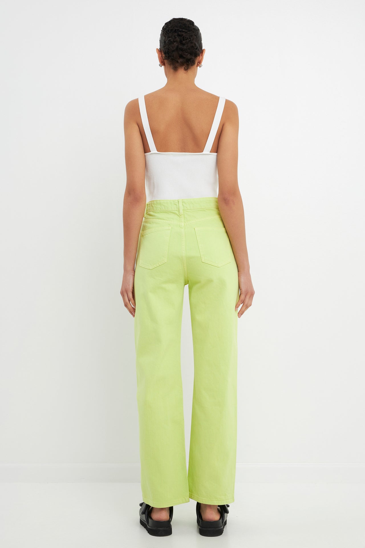 GREY LAB - Color Full Length Wide Leg Jean - JEANS available at Objectrare