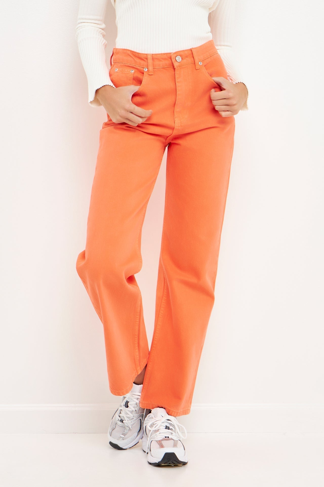 GREY LAB - Color Full Length Wide Leg Jean - JEANS available at Objectrare