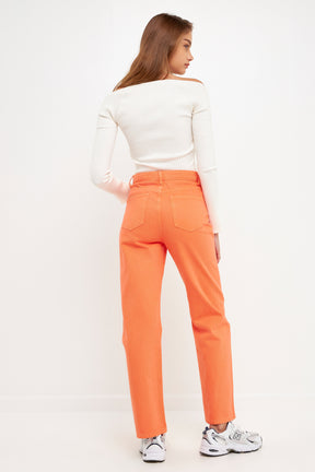 GREY LAB - Color Full Length Wide Leg Jean - JEANS available at Objectrare