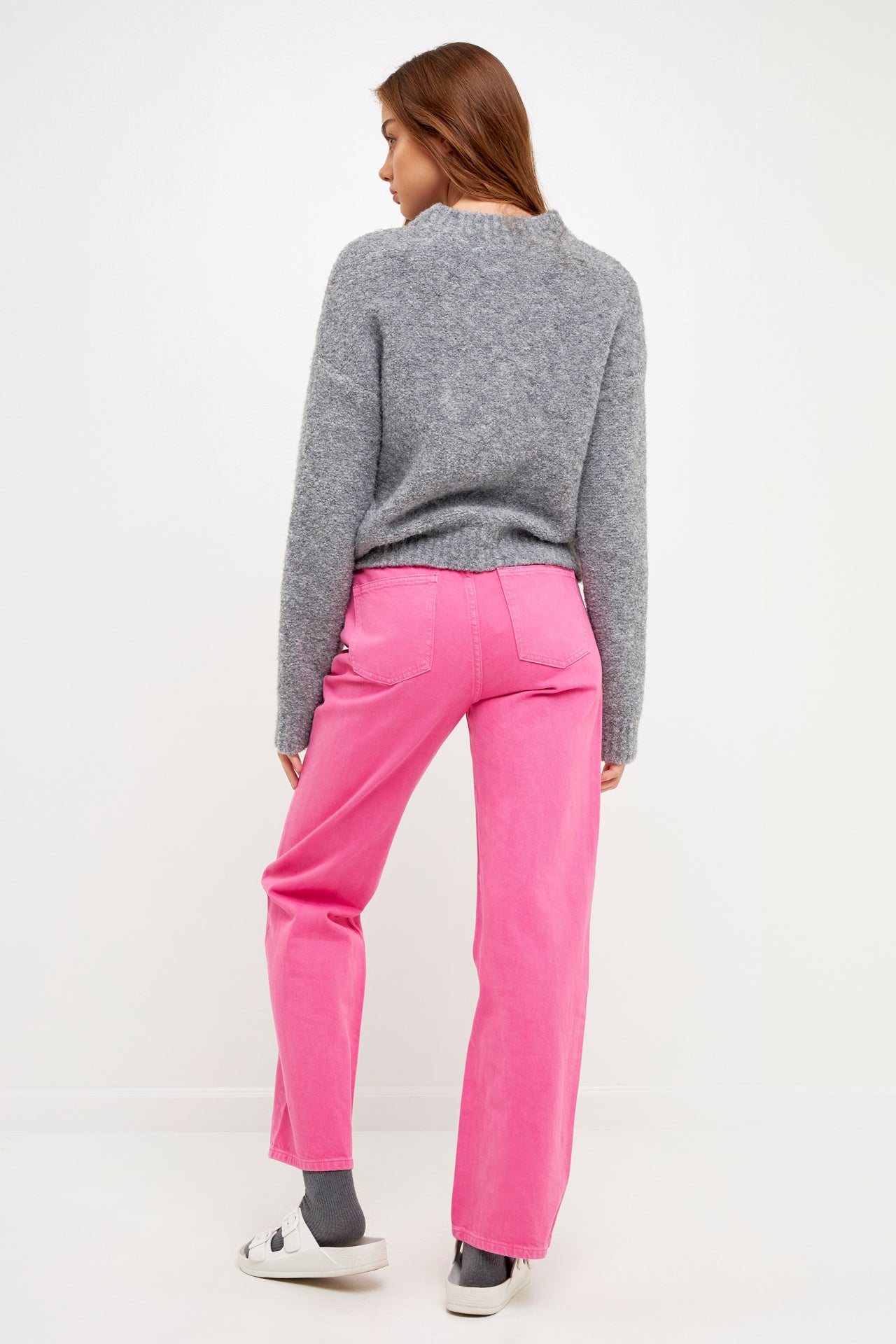 GREY LAB - Color Full Length Wide Leg Jean - JEANS available at Objectrare