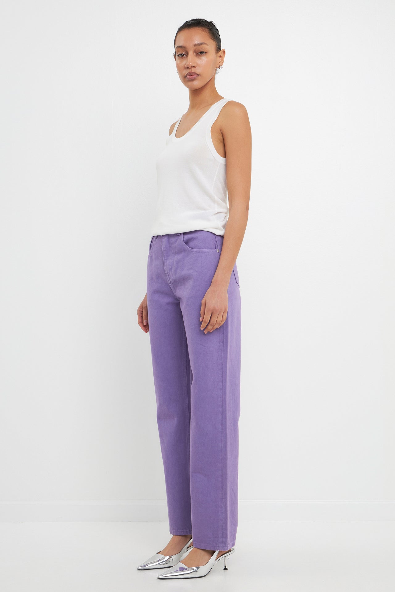 GREY LAB - Color Full Length Wide Leg Jean - JEANS available at Objectrare