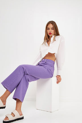 GREY LAB - Color High Rise Jean - JEANS available at Objectrare