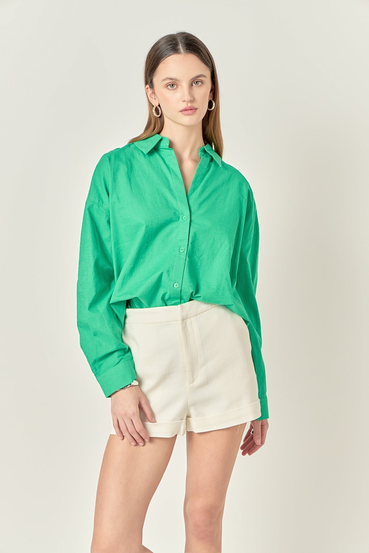 ENGLISH FACTORY - Oversized Linen Shirts - BLOUSES available at Objectrare