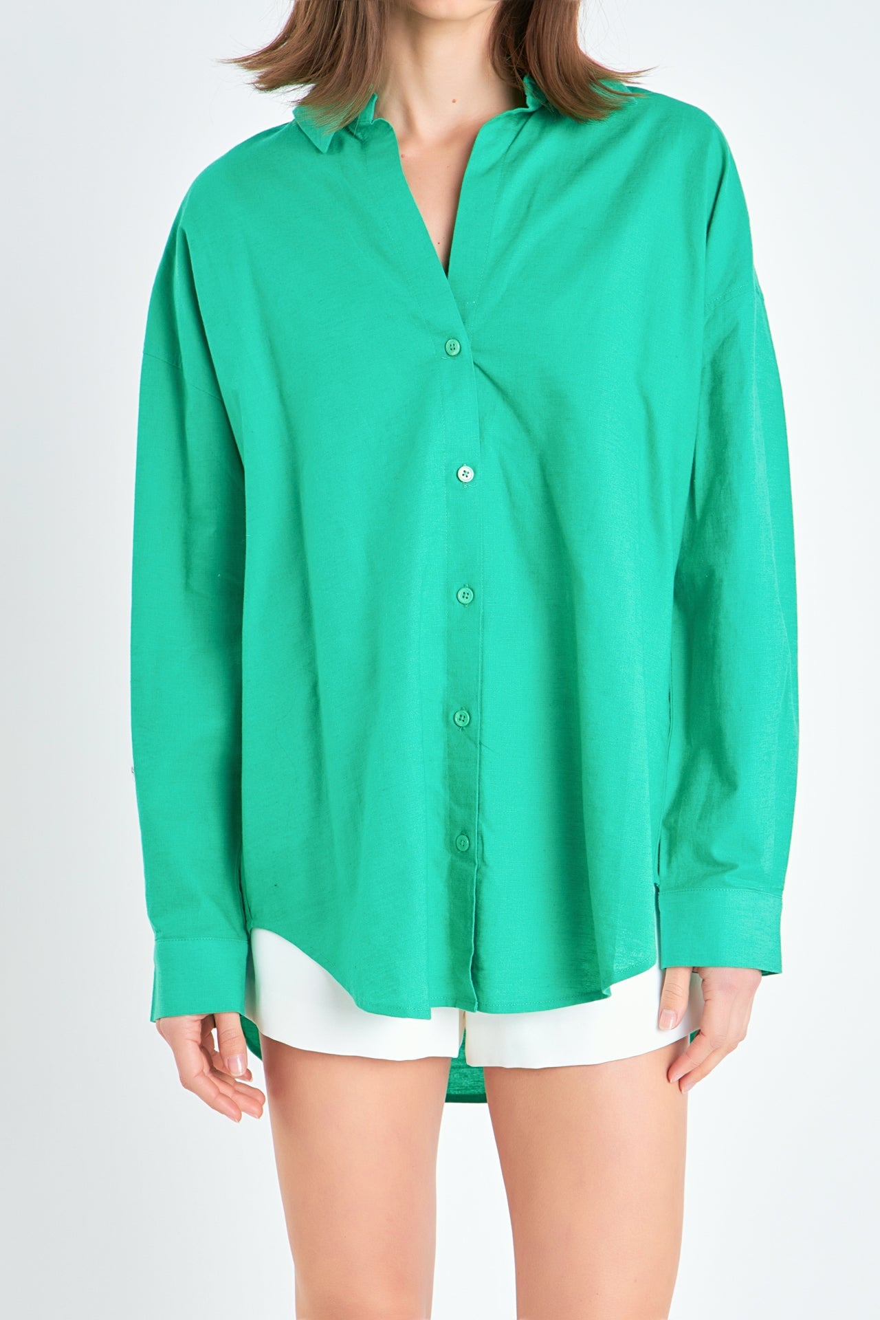 ENGLISH FACTORY - English Factory - Oversized Linen Shirts - SHIRTS & BLOUSES available at Objectrare