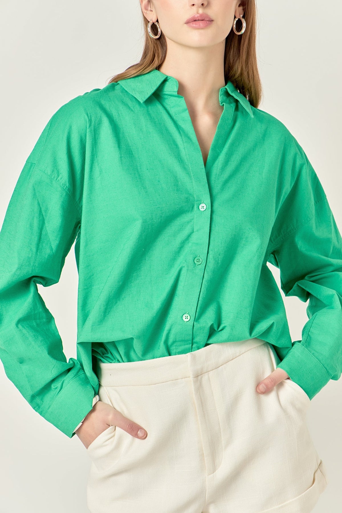 ENGLISH FACTORY - Oversized Linen Shirts - SHIRTS & BLOUSES available at Objectrare