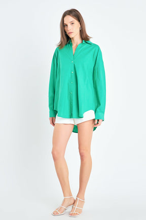 ENGLISH FACTORY - English Factory - Oversized Linen Shirts - SHIRTS & BLOUSES available at Objectrare