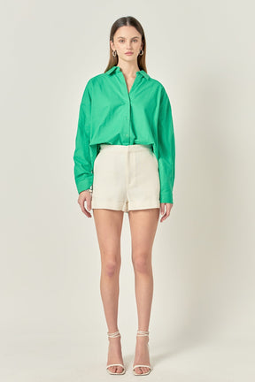 ENGLISH FACTORY - Oversized Linen Shirts - BLOUSES available at Objectrare