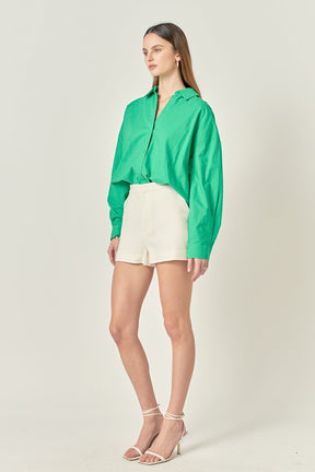 ENGLISH FACTORY - Oversized Linen Shirts - BLOUSES available at Objectrare