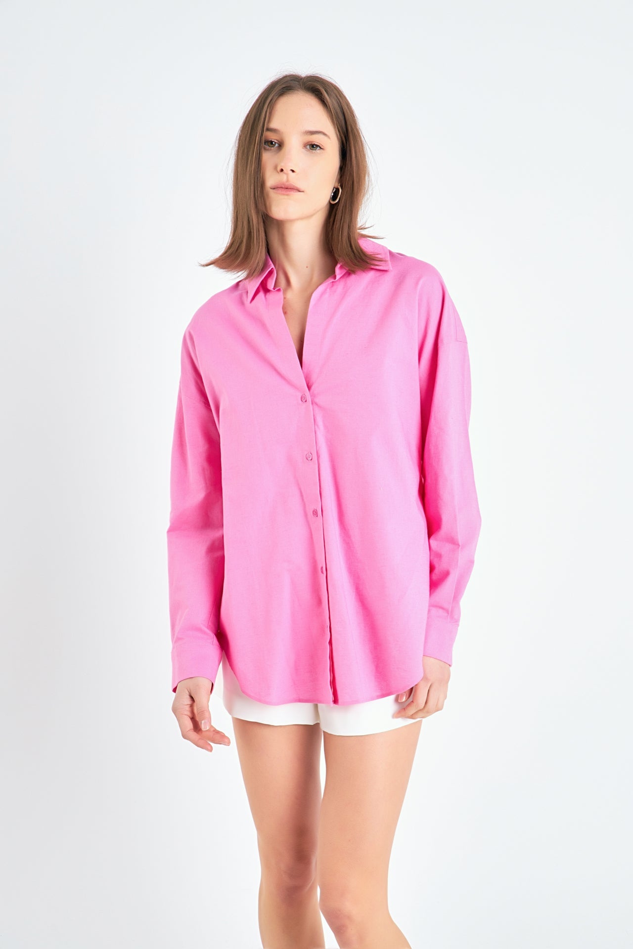 ENGLISH FACTORY - Oversized Linen Shirts - BLOUSES available at Objectrare